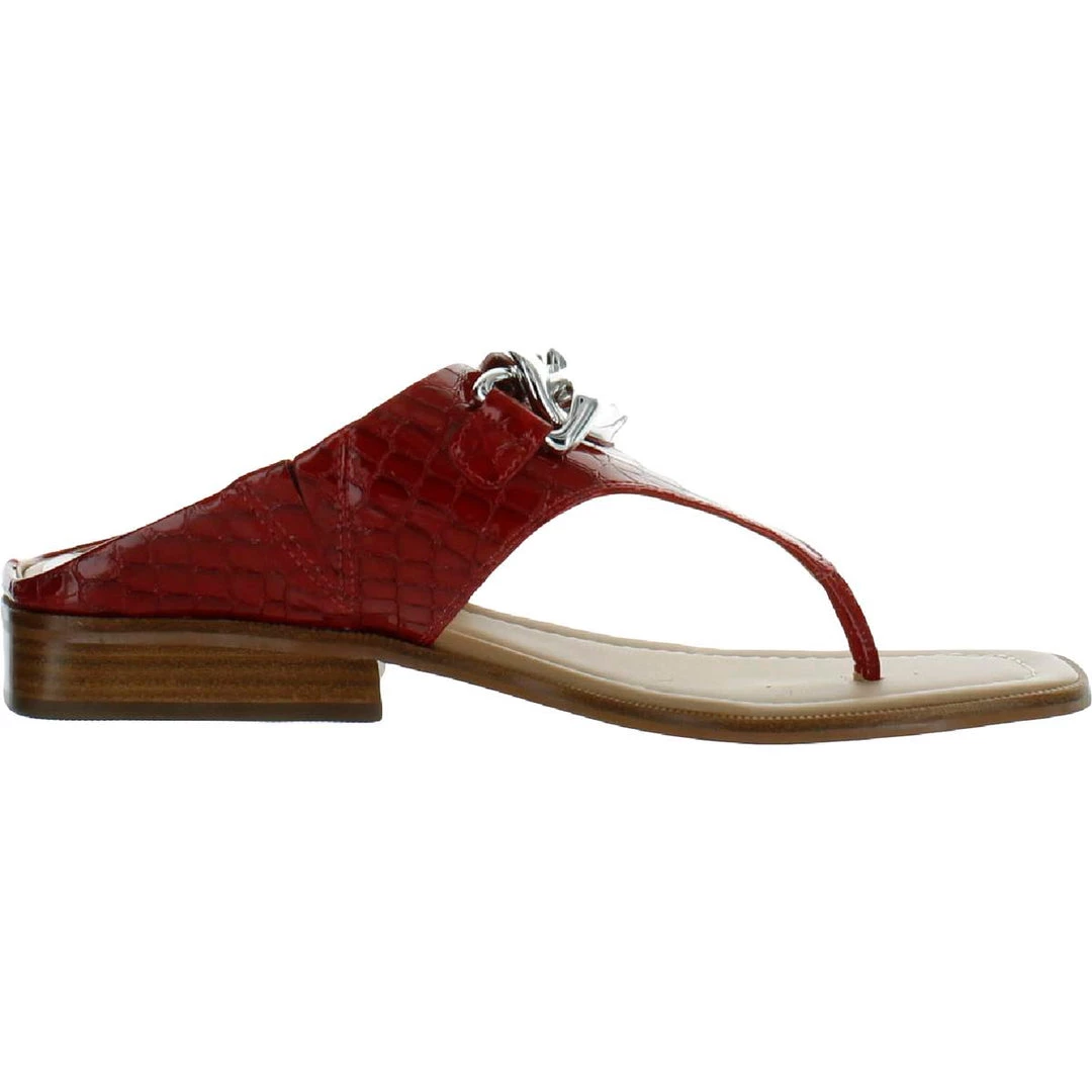 Donald J. Pliner Louise 66 Womens Patent Leather Thong Flip-Flops 4 Donald J. Pliner Louise 66 Womens Patent Leather Thong Flip-Flops - Image 2