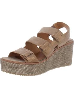 Donald J. Pliner Womens Faux Suede Slingback Wedge Sandals