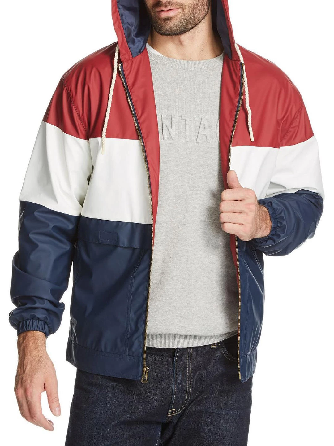 Weatherproof Vintage Mens Hooded Short Windbreaker Jacket 4 Weatherproof Vintage Mens Hooded Short Windbreaker Jacket - Image 2