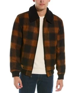 men WEATHERPROOF VINTAGE Plaid Bomber Jacket