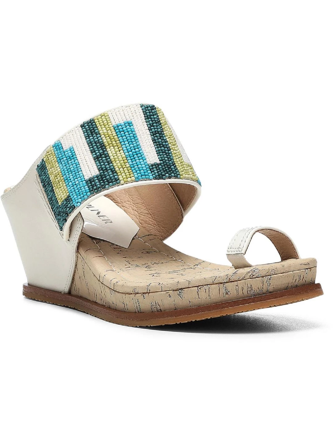 Donald J. Pliner Womens Leather Beaded Wedge Sandals 3 Donald J. Pliner Womens Leather Beaded Wedge Sandals