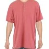 Weatherproof Vintage Mens Short Sleeve Heathered Henley Shirt