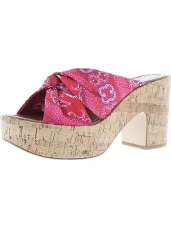 Donald J. Pliner Beeya Womens Open Toe Slip On Platform Sandals