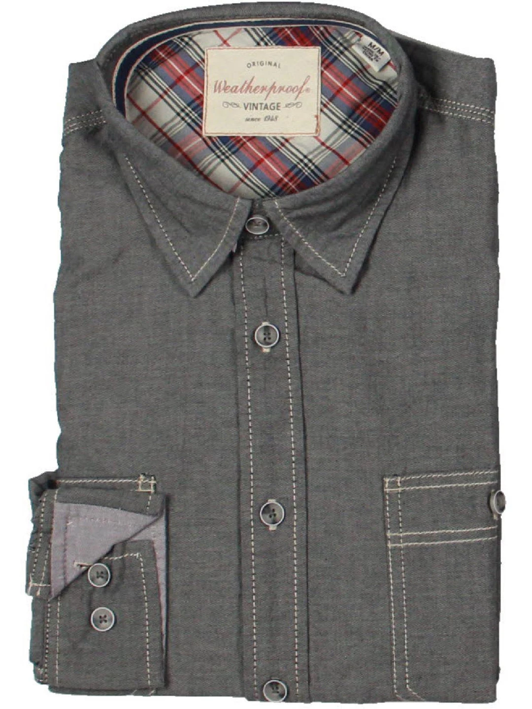 Weatherproof Vintage Mens Cotton Collared Button-Down Shirt 7 Weatherproof Vintage Mens Cotton Collared Button-Down Shirt - Image 5