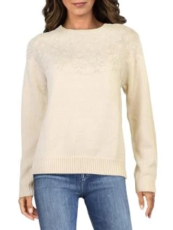 Weatherproof Vintage Womens Eyelash Crewneck Pullover Sweater