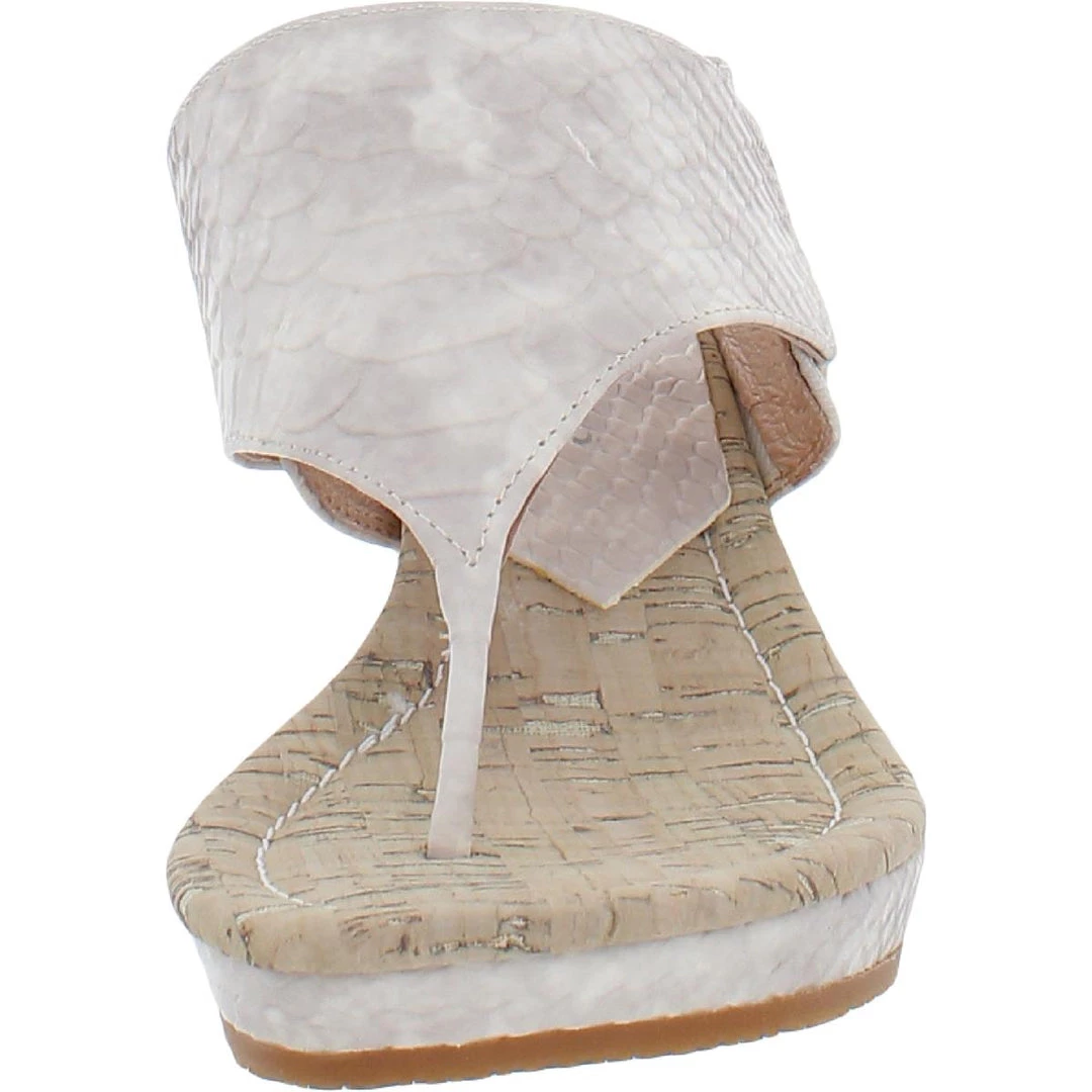 Donald J. Pliner Malone Womens Leather Thong Wedge Sandals 5 Donald J. Pliner Malone Womens Leather Thong Wedge Sandals - Image 3