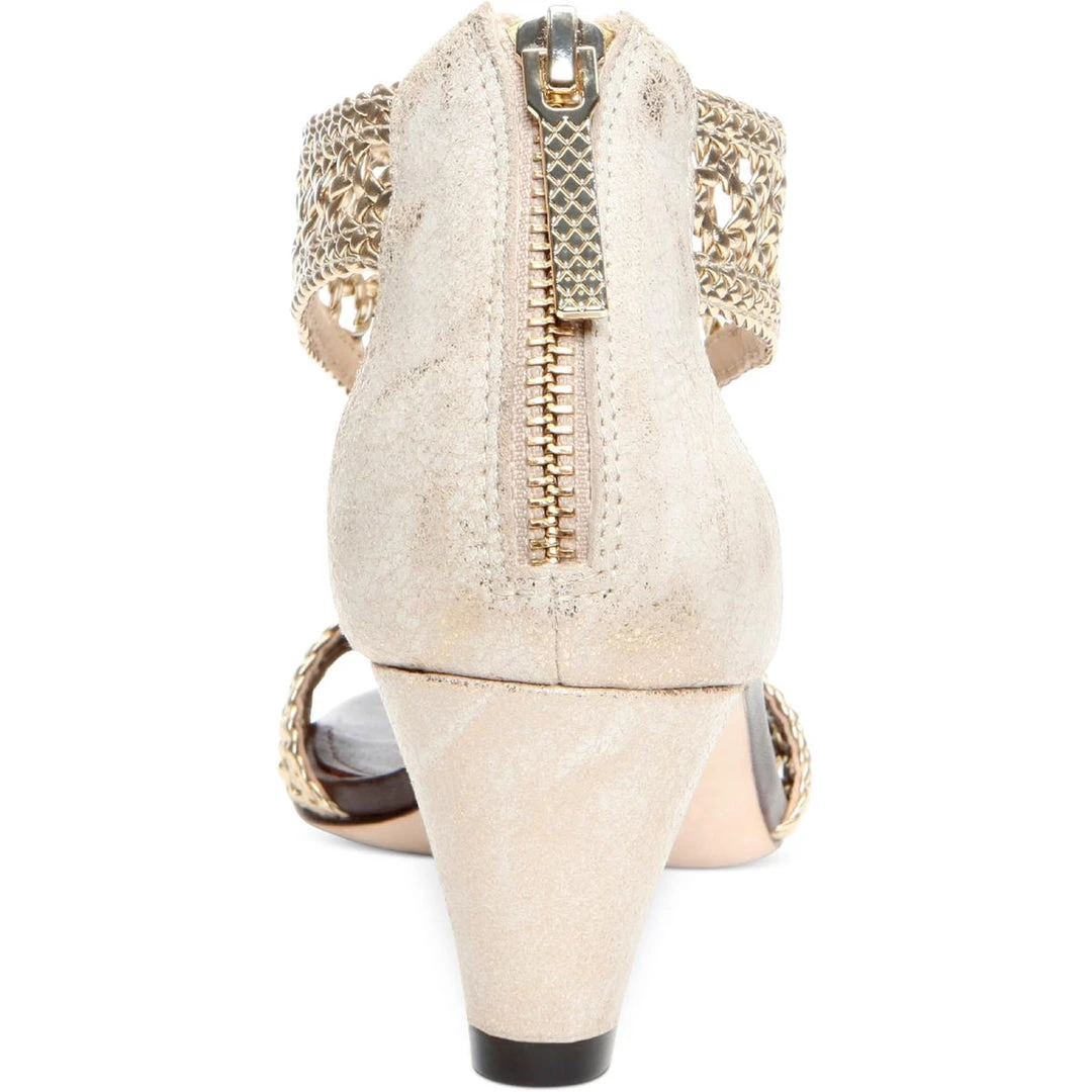 Donald J. Pliner Verona-25 Womens Metallic T-Strap Heels 5 Donald J. Pliner Verona-25 Womens Metallic T-Strap Heels - Image 3