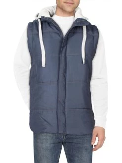 Weatherproof Vintage Mens Faux Fur Lined Hooded Outerwear Vest