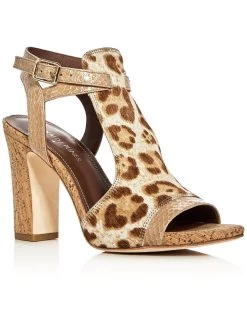 Donald J. Pliner Tinna Womens Ankle Peep-Toe Block Heels