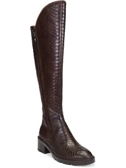 Donald J. Pliner Soffie Womens Leather Embossed Knee-High Boots