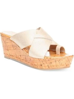 Donald J. Pliner Fuji 2 Womens Suede Cork Wedge Sandals