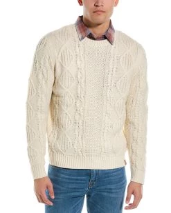 men WEATHERPROOF VINTAGE Cable Knit Crewneck Sweater