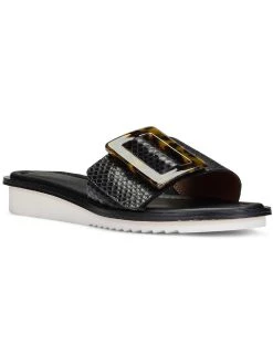 Donald J. Pliner Womens Snake Print Slip On Slide Sandals