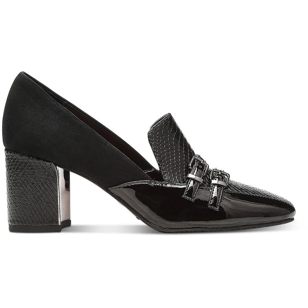 Donald J. Pliner Camden 07 Womens Patent Leather Embossed Loafer Heels 4 Donald J. Pliner Camden 07 Womens Patent Leather Embossed Loafer Heels - Image 2