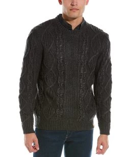 men WEATHERPROOF VINTAGE Cable Top Crewneck Sweater