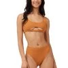ARO Swim women Alex Top Terracotta Rib