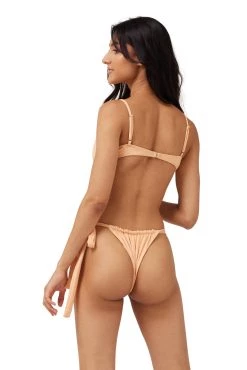 ARO Swim women Fina Bottom Peachy Eco-Luxe Rib