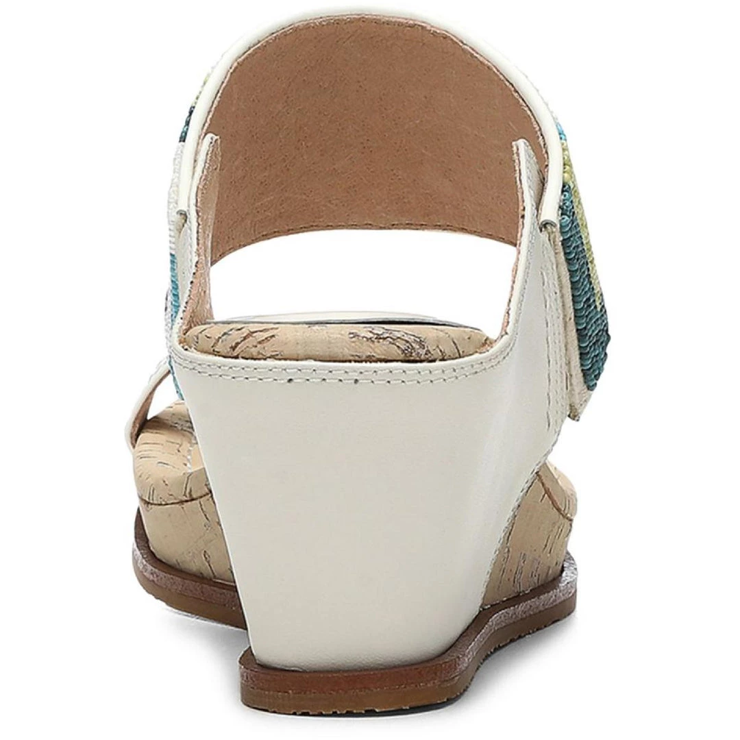 Donald J. Pliner Womens Leather Beaded Wedge Sandals 5 Donald J. Pliner Womens Leather Beaded Wedge Sandals - Image 3